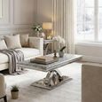 Lisbon Grey Marble and Chrome Coffee Table