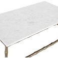 Livorno Coffee Table - White Marble and Gold