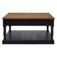 Loire Coffee Table - 1 Drawer - Square - Black and Oak