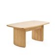Louis Coffee Table - Light Oak Effect - Fluted Base