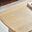 Louis Coffee Table - Light Oak Effect - Fluted Base