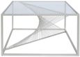 Luna Coffee Table - Square - Glass and Silver
