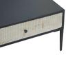 Luxor Coffee Table - Black and Grey Pine Wood - 2 Drawer