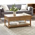 Mallory Coffee Table - 2 Drawer - Oak
