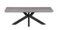 Manhattan Coffee Table - Grey - 120cm - Black Spider Legs Base