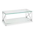 Miami Coffee Table - 120cm - Glass and Chrome