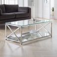 Miami Coffee Table - 120cm - Glass and Chrome