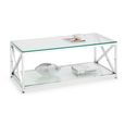 Miami Coffee Table - 120cm - Glass and Chrome