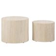 Mice Coffee Table - Set of 2 - Travertine Effect Oval