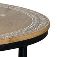 Minziro Coffee Table - Mango Wood - Painted - Round - Set of 2