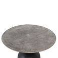 Narberth Coffee Table - Grey Metal - Round