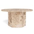 Naxos Coffee Table - Round - Latte Brown Marble