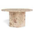 Naxos Coffee Table - Round - Latte Brown Marble
