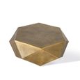 Newtown Coffee Table - Gold Metal - Hexagon