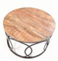 Old Empire Mango Wood Round Lattice Frame Coffee Table