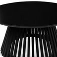 Ollie Coffee Table - Round - Slatted Base - Black