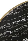 Oria Coffee Table - Black Marble Effect Round with Gold Base