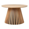 Osaka Round Coffee Table - Slatted Base - Oak