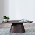 Palma Walnut Oval Coffee Table