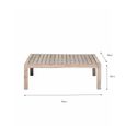 Porthallow Outdoor Square Coffee Table Natural Acacia Wood