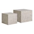Prague Coffee Table - Set of 2 - Beige Marble Effect