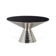 Presteigne Coffee Table - Black Glass - Round