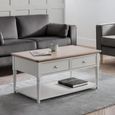 Provence Coffee Table - 2 Drawer - Grey