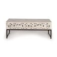 Quintana Coffee Table - Washed Carved - Mango Wood