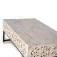 Quintana Coffee Table - Washed Carved - Mango Wood