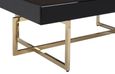 Ragusa Coffee Table - Black Glass with Gold Legs