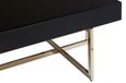 Ragusa Coffee Table - Black Glass with Gold Legs