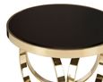 Ragusa Coffee Table - Black Glass Round with Ring Gold Base