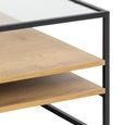 Randolf Coffee Table - Clear Glass and Black