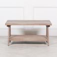 Rustic Acacia Wood Coffee Table - Small