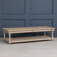 Rustic Wood Coffee Table - 1 Drawer - Large