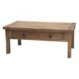 Rustic Oak Coffee Table - 2 Drawer - Rutland - Oak