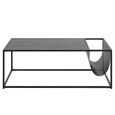 Seaford Coffee Table - Square - Black Melamine and Metal