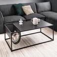 Seaford Coffee Table - Square - Black Melamine and Metal
