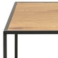 Seaford Coffee Table - Square - Oak and Black Metal