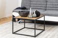 Seaford Coffee Table - Square - Oak and Black Metal
