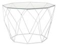 Shalimar Coffee Table - Glass Octagonal with Chrome Base