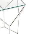 Shalimar Coffee Table - Glass Pentagonal with Chrome Base