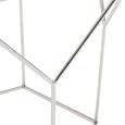 Shalimar Coffee Table - Glass Pentagonal with Chrome Base