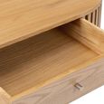 Soho Coffee Table - 1 Drawer - Slatted Oval - Oak