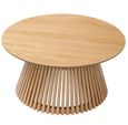 Soho Coffee Table - Round - Slatted Base - Oak