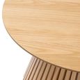 Soho Coffee Table - Round - Slatted Base - Oak