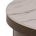 Southampton Coffee Table - Round - Ceramic Top - Dark Oak