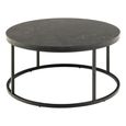 Spiro Coffee Table - Round - Black Marble Effect