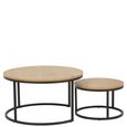 Spiro Coffee Table - Round - Oak - Set of 2