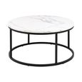 Spiro Coffee Table - Round - White Marble Effect